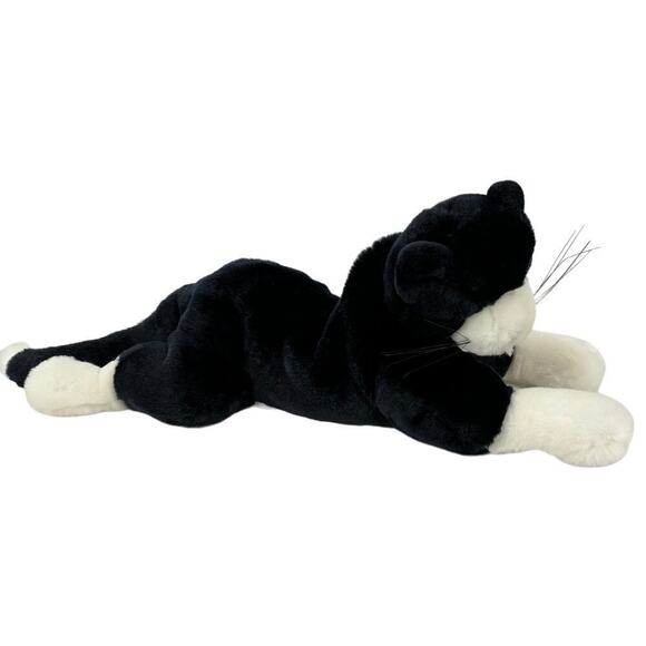 Folkmanis Floppy Cat Hand Puppet Full Body Plush Realistic Black Kitty 21 Inch - Picture 1 of 10